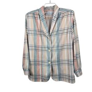 Vintage Patchington Plaid Cottagecore 70s 89s  Jacket Retro Lagenlook Lined Read